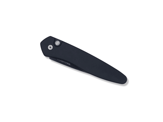 Newport - Black Handle W/ Black Blade / Satin Hardware