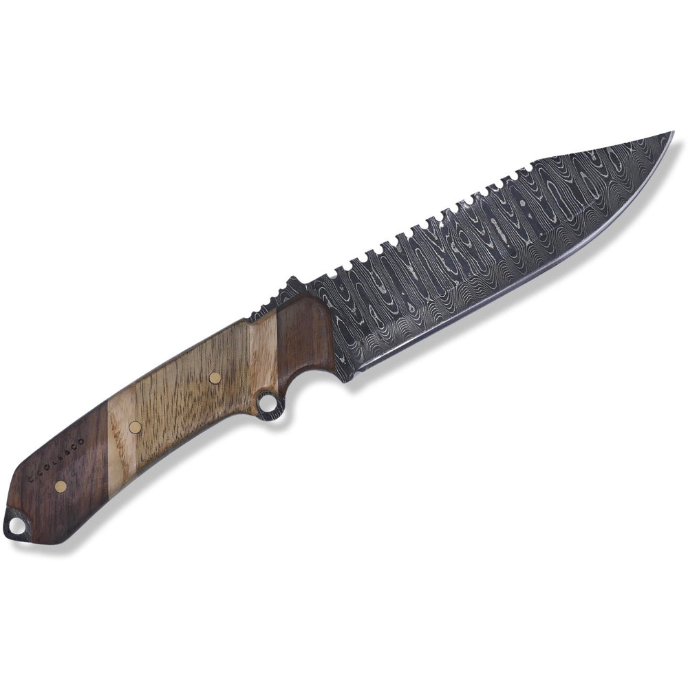 Damascus Blade - Walnut / White Oak / Black Limba - Chris Cole Design - Crimson Tactical