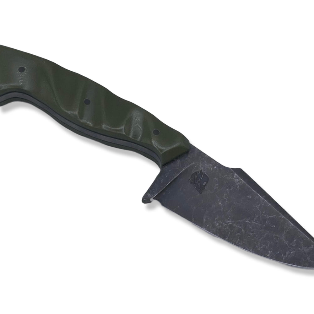 Reaper - Dark Stonewash / OD Green G-10 / Carbon Fiber Pins