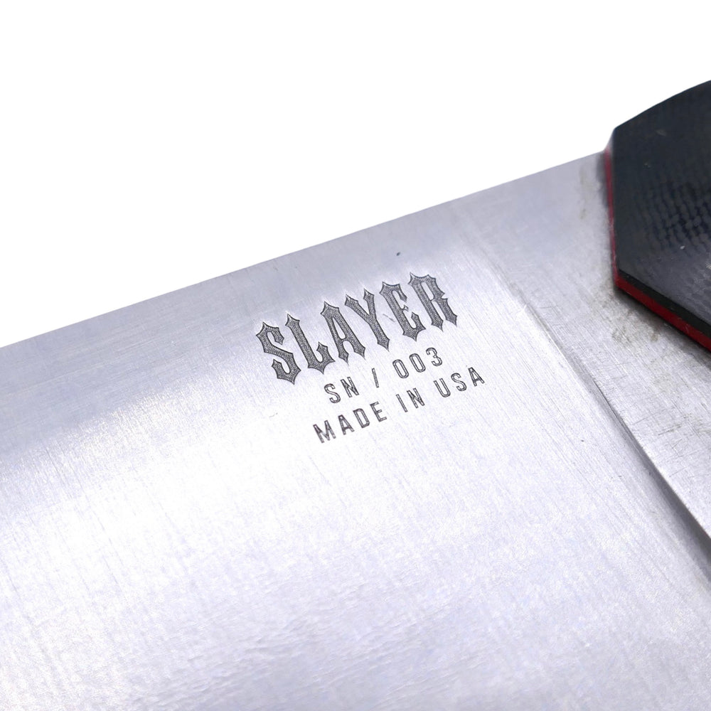 
                      
                        Slayer - Satin / Black G-10 / Red G-10 Liner
                      
                    