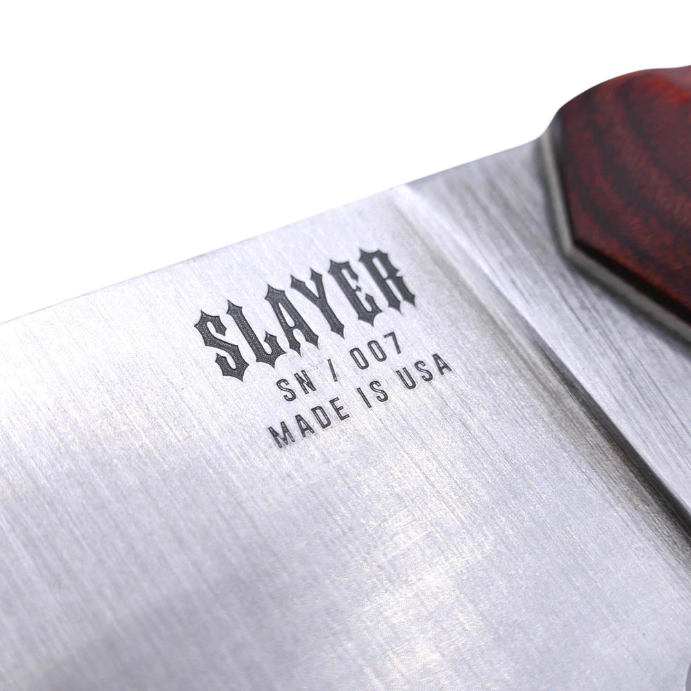 
                      
                        Slayer Mini - Satin / Rosewood / Red and White G-10 Inlay / Ebony / White G-10 Liner
                      
                    