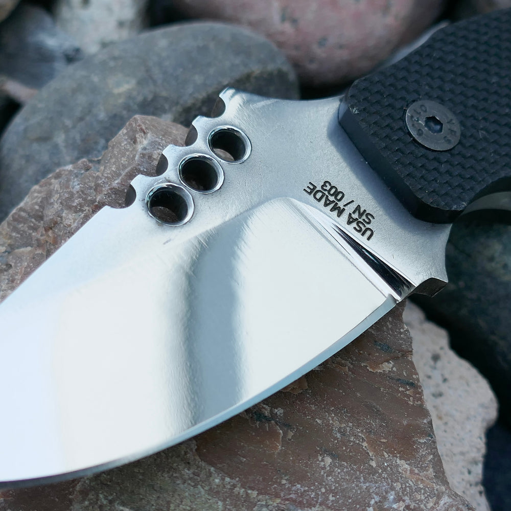 
                      
                        IRON WOLF - Textured G-10 Handle / Mirror Polish
                      
                    