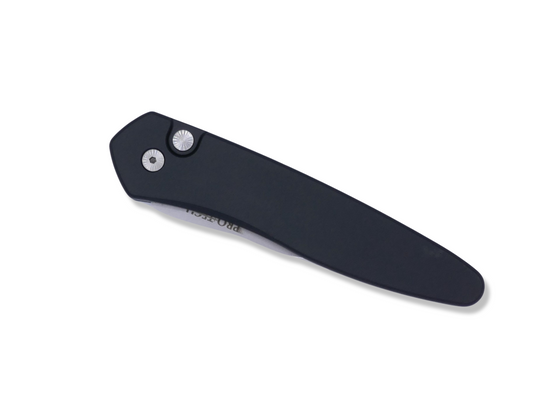 Newport - Black Handle W/ Stonewash Blade
