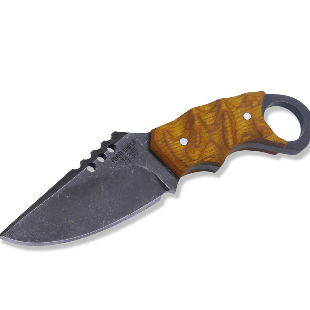 IRON WOLF - Dark Stonewash / Dymalux Lemonwood Handle