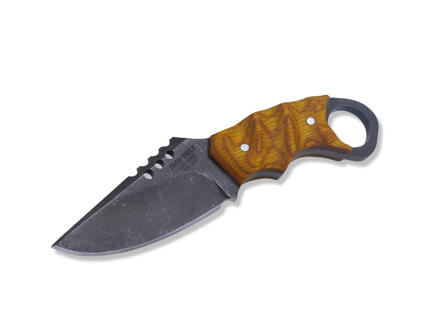 IRON WOLF - Dark Stonewash / Dymalux Lemonwood Handle