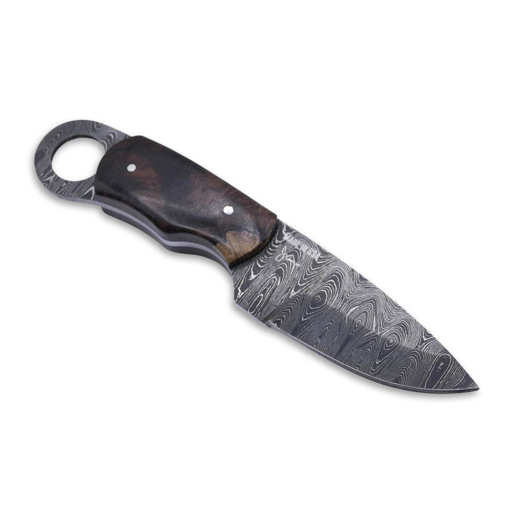 
                      
                        Honey Badger - Damascaus Fixed Blade / Desert Iron Wood / Black Liner - Crimson Tactical
                      
                    