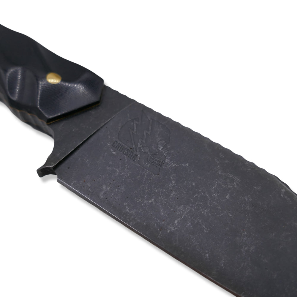 
                      
                        Slayer - Dark Stonewash / Black G-10 / Brass Liners / Full Spine Textured
                      
                    