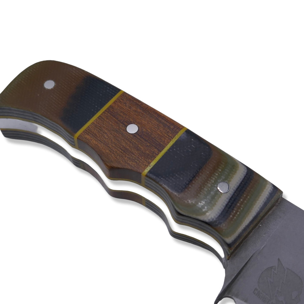 
                      
                        MINI SLAYER - G-10 / Iron Wood Inlay / Yellow G-10 Liner
                      
                    