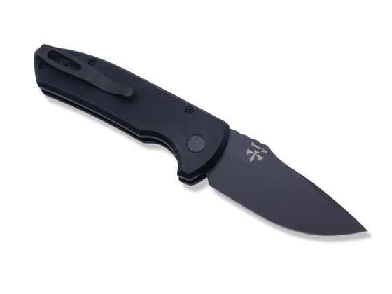 SBR - Smooth Black Handle, Black S35VN Blade
