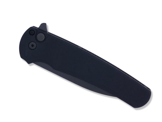 Malibu Flipper - Smooth Black Handle / DLC Magnacut Wharncliffe