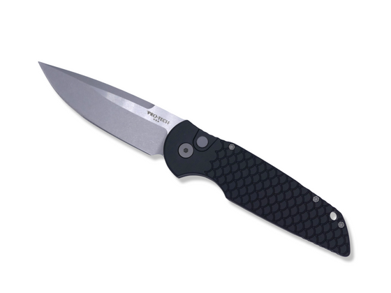 Tactical Response 3 - 3.5” Clip Point blade / Engraved Fish Scale Handle / Stonewash 154CM