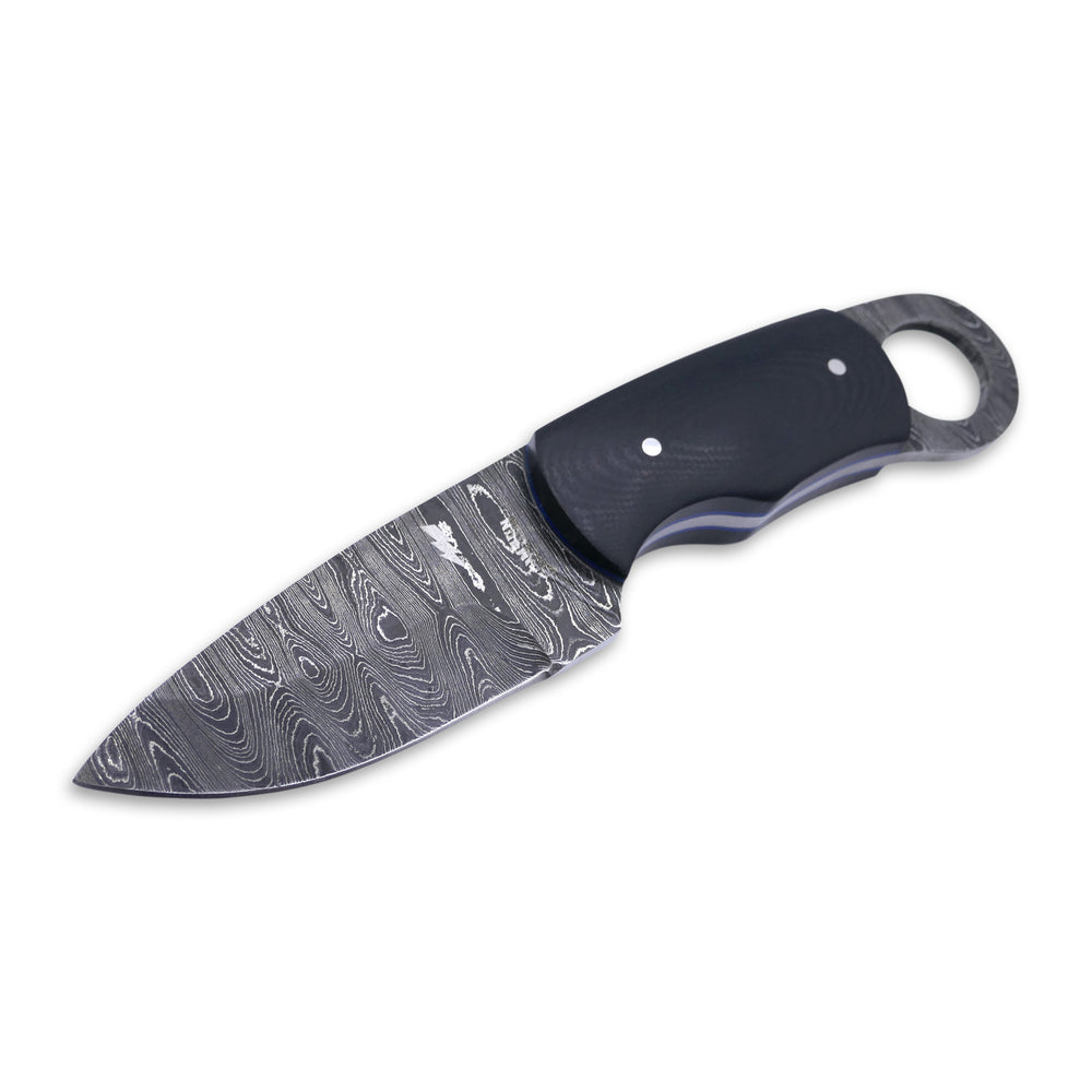 
                      
                        Honey Badger - Damascaus Fixed Blade / Black G-10 handle / Red Liner - Crimson Tactical
                      
                    