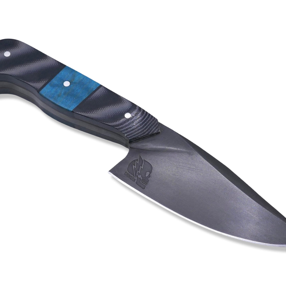 
                      
                        Vendetta Night Crawler - Grey / Black G-10 W/ Blue Wood Inlay / Black G-10 Liner
                      
                    