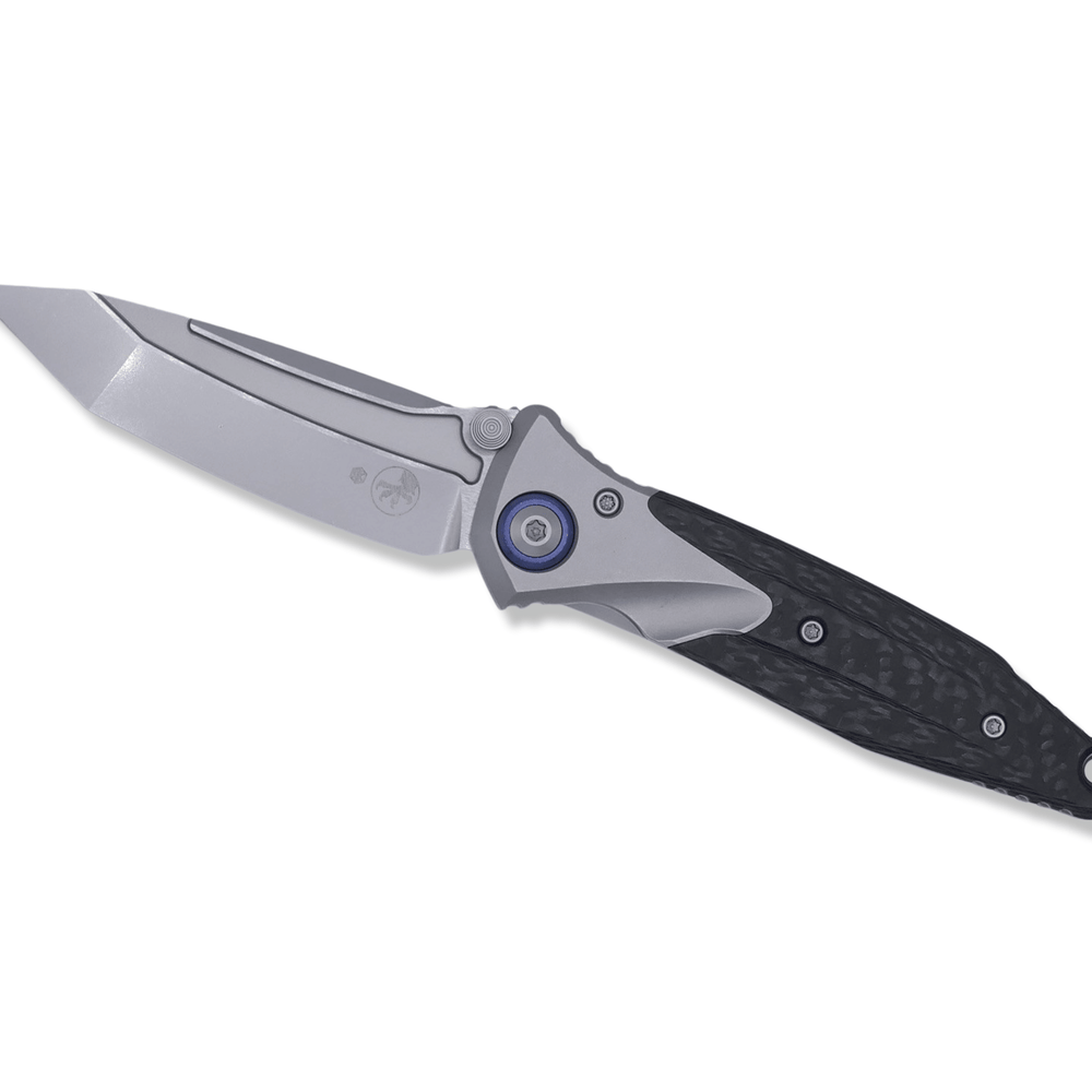 Socom Bravo Mini - Titanium Handle / Carbon Fiber Scales / Bead Blasted - Crimson Tactical