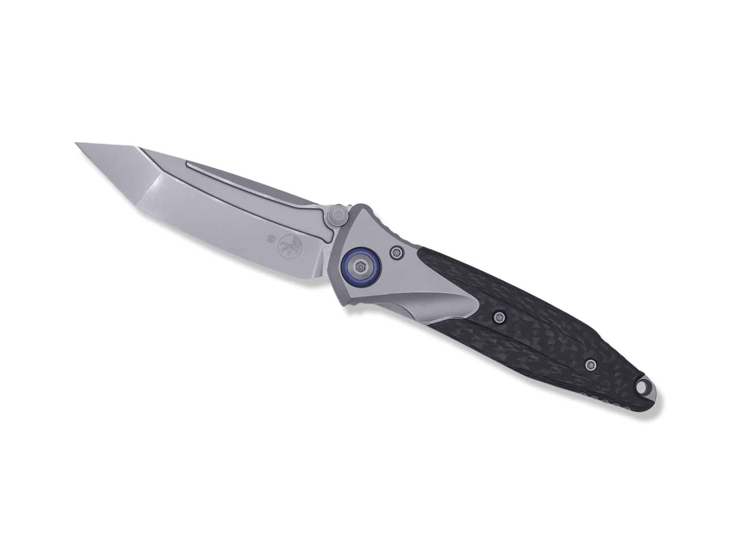 Socom Bravo Mini - Titanium Handle / Carbon Fiber Scales / Bead Blasted - Crimson Tactical