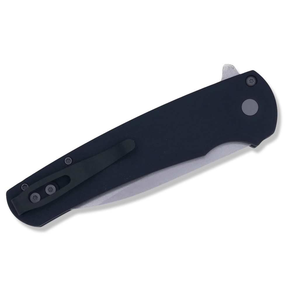 
                      
                        Malibu Flipper - Solid Black Aluminum, Magnacut Stonewash Wharncliffe - Crimson Tactical
                      
                    