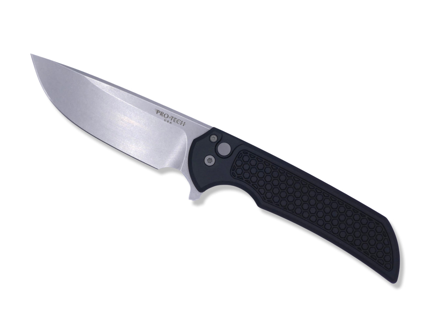 Mordax - Honeycomb Textured Black Handle / Stonewash Magnacut Blade - Crimson Tactical