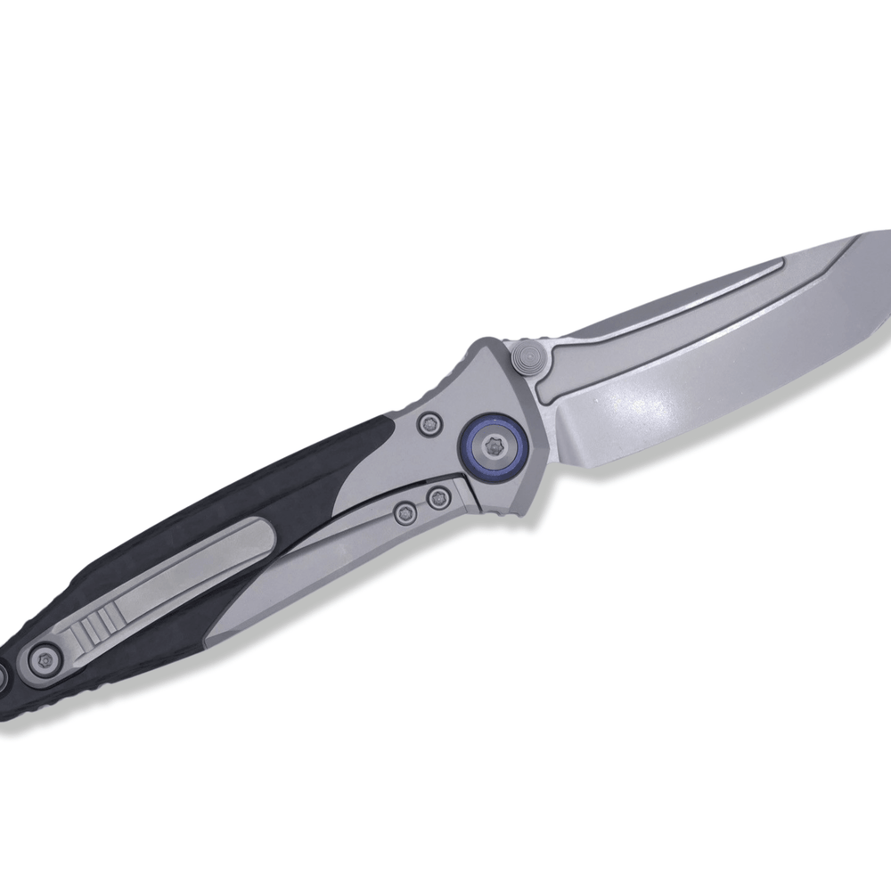 Socom Bravo Mini - Titanium Handle / Carbon Fiber Scales / Bead Blasted - Crimson Tactical