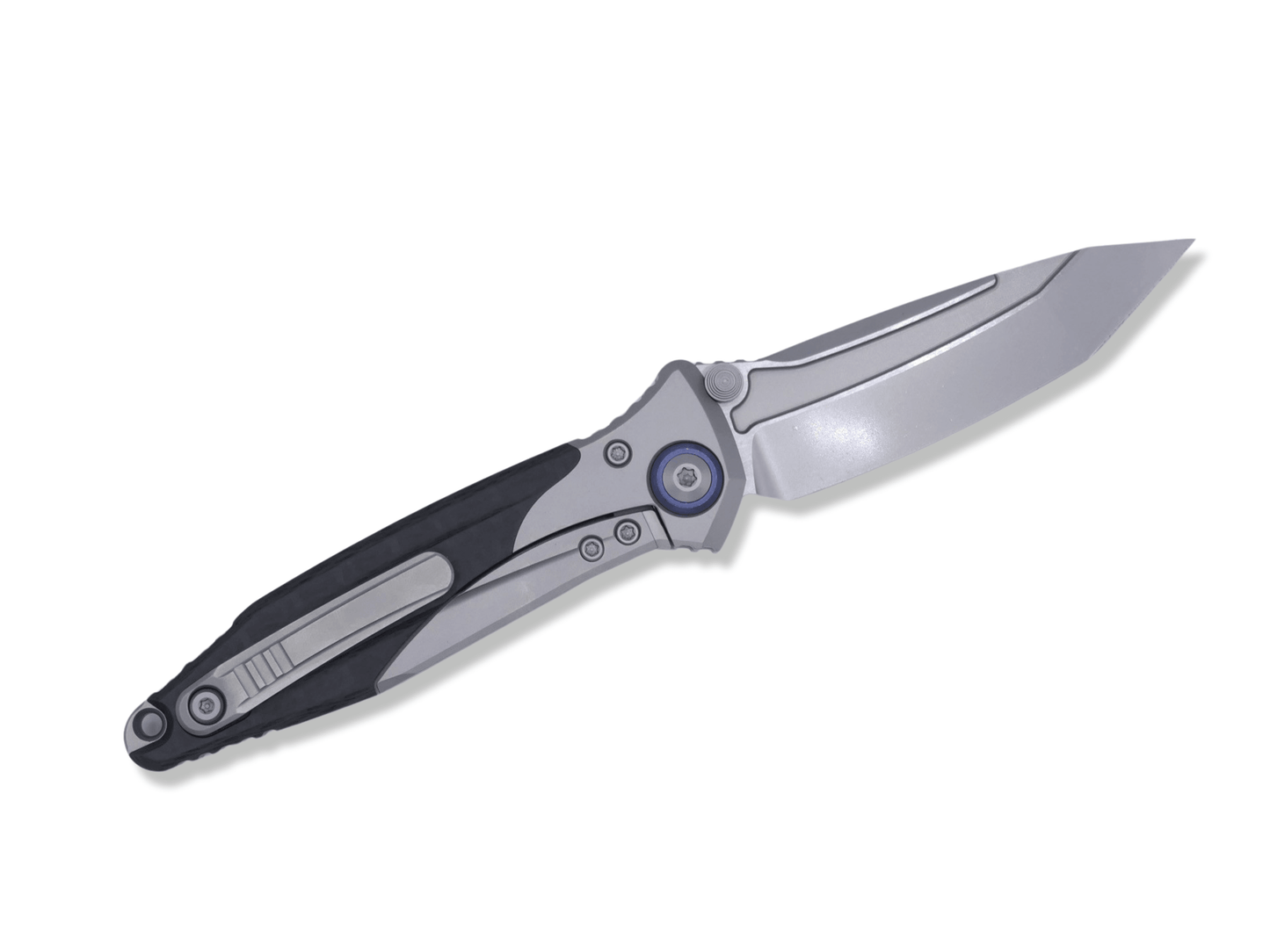 Socom Bravo Mini - Titanium Handle / Carbon Fiber Scales / Bead Blasted - Crimson Tactical