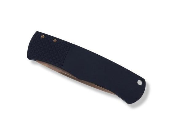 Magic BR-1 “ Whiskers “ Design / Black Handle W/ Textured Black Bolster / Rose Gold Blade / Rose Gold Hardware