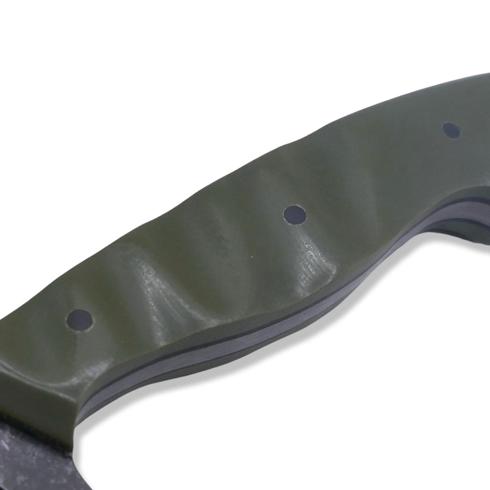 
                      
                        Reaper - Dark Stonewash / OD Green G-10 / Carbon Fiber Pins
                      
                    