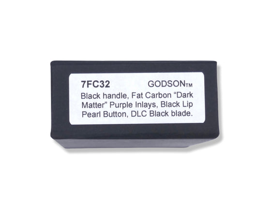 Godson - Black Handle, Purple Dark Matter FatCarbon Inlays, Black Blade