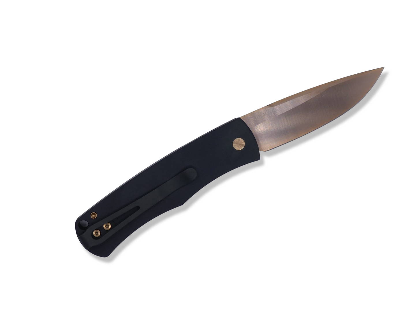 Magic BR-1 “ Whiskers “ Design / Black Handle W/ Textured Black Bolster / Rose Gold Blade / Rose Gold Hardware - Crimson Tactical