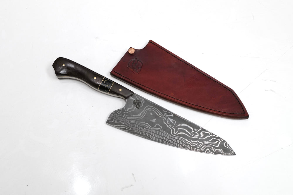 Custom Vegas Forge Damascus Gyuto