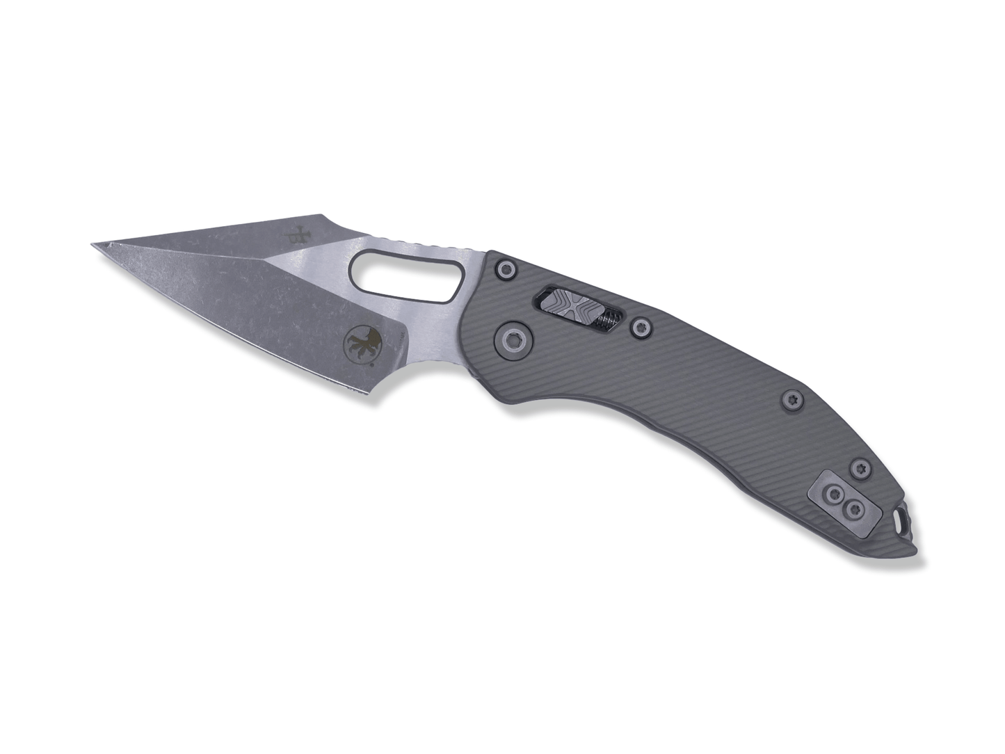 Stitch Ram-Lok - Fluted Natural Clear Aluminum Handle / Apocalyptic - Crimson Tactical