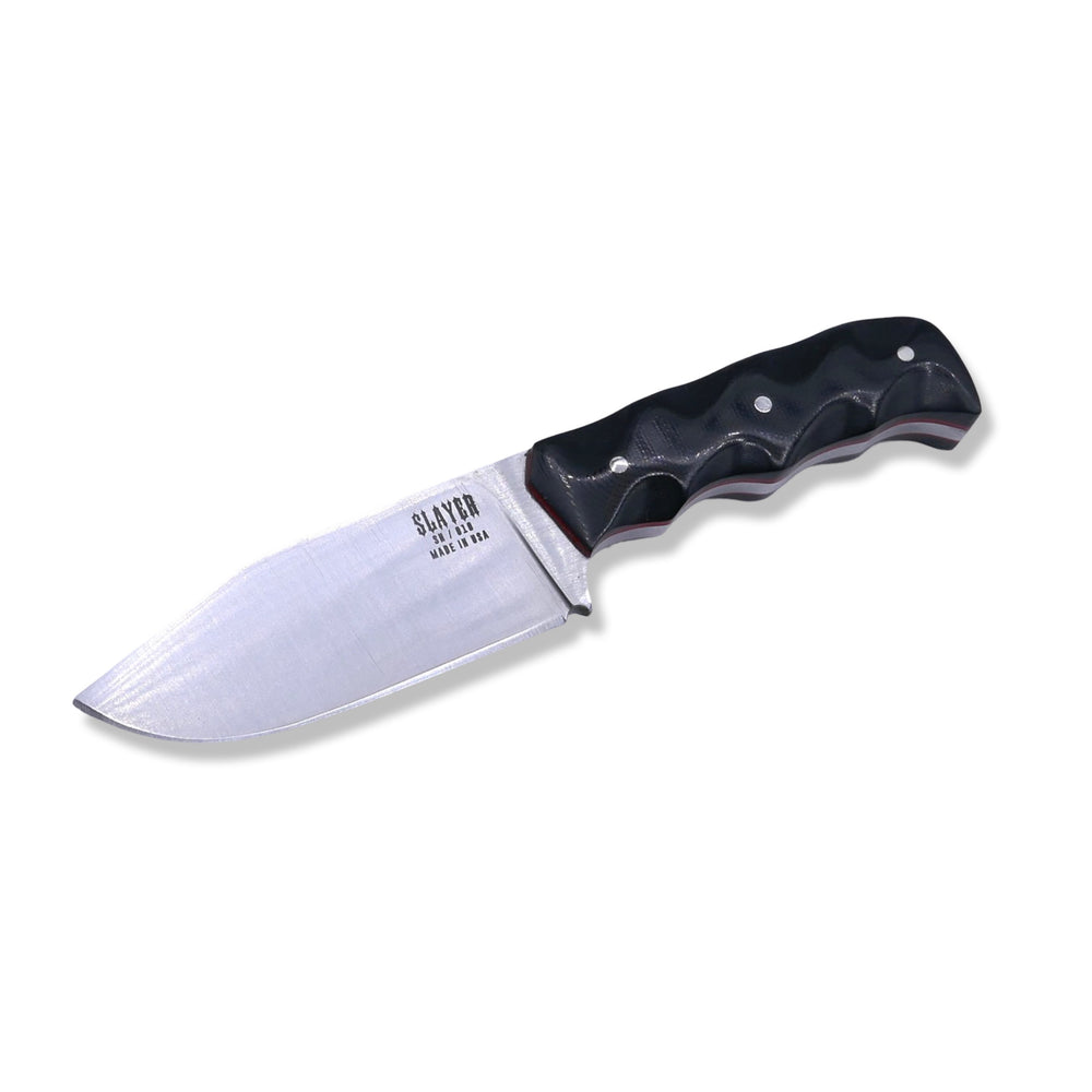 Slayer Mini - Satin / Black G-10 / Red G-10 Liner