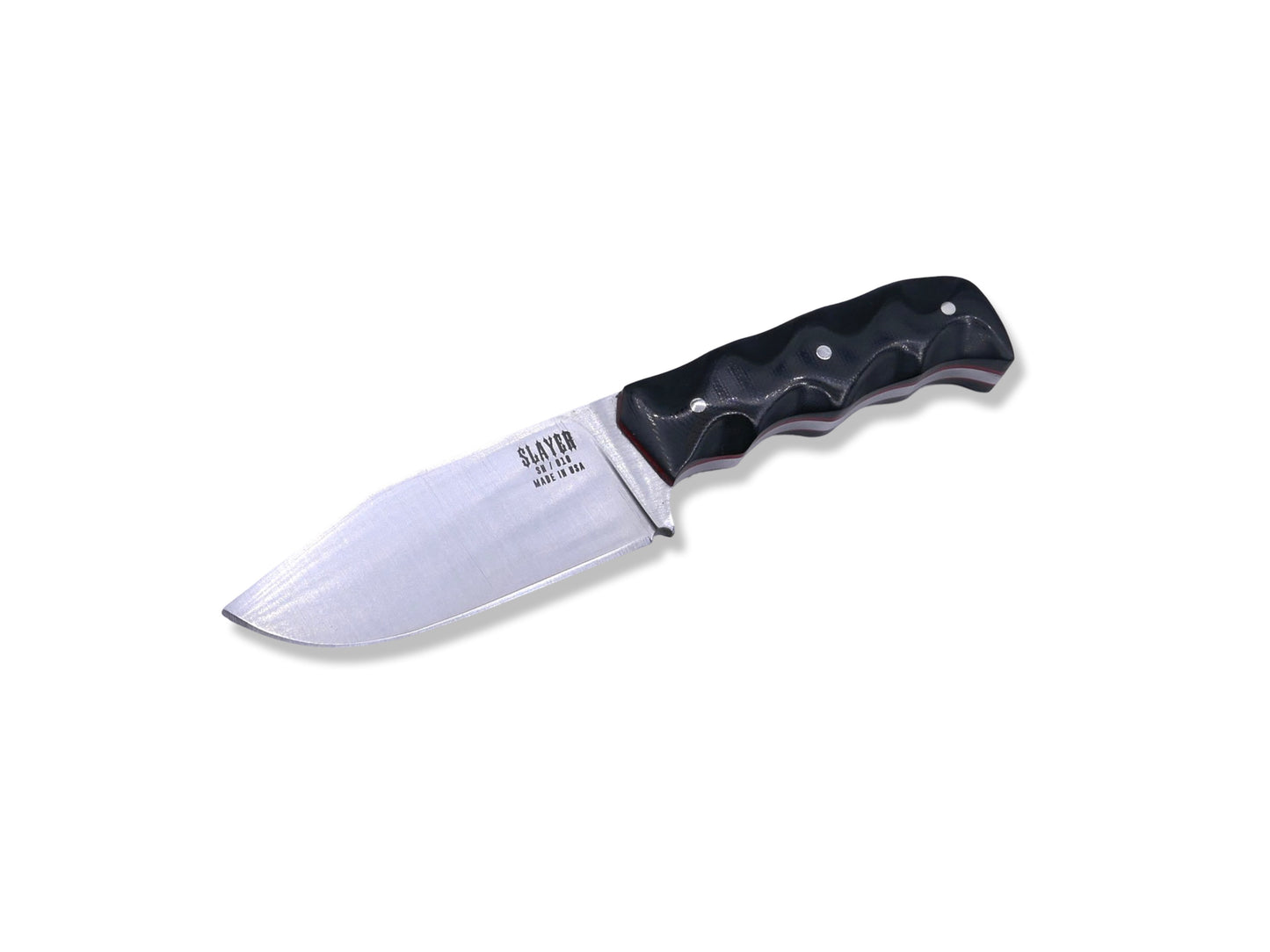 Slayer Mini - Satin / Black G-10 / Red G-10 Liner