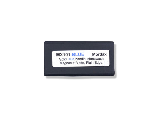 Mordax - Smooth Blue Handle / Stonewash Magnacut Blade