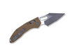 Stitch Ram-Lok - Fluted Tan G-10 Handle / Apocalyptic Partial Serrated