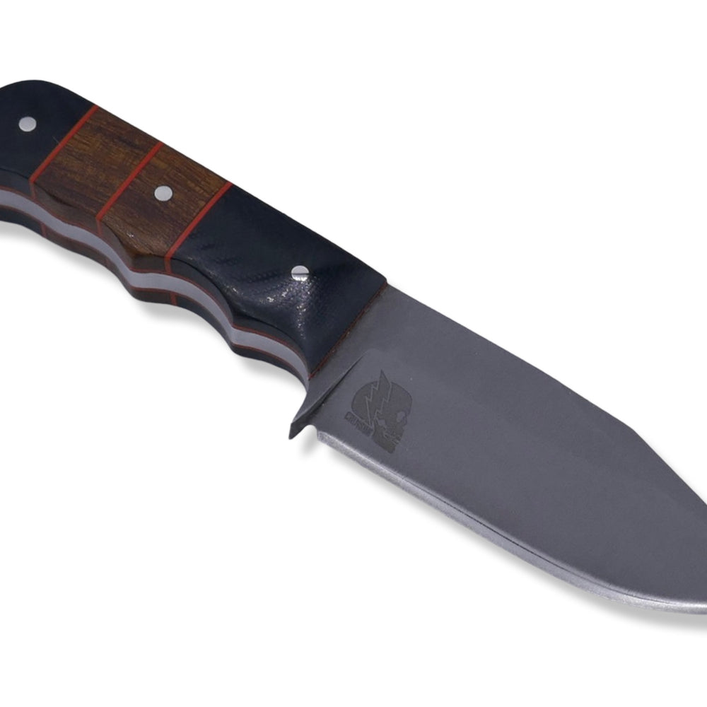 MINI SLAYER - Black G-10 / Iron Wood Inlay / Orange G-10 Liner