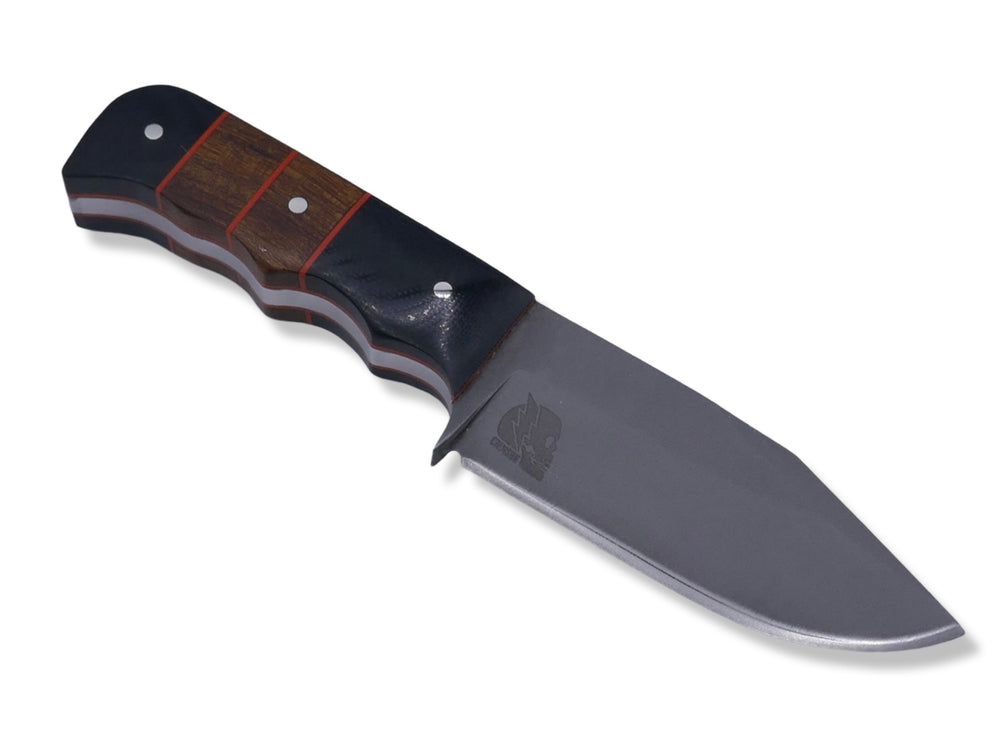 MINI SLAYER - Black G-10 / Iron Wood Inlay / Orange G-10 Liner