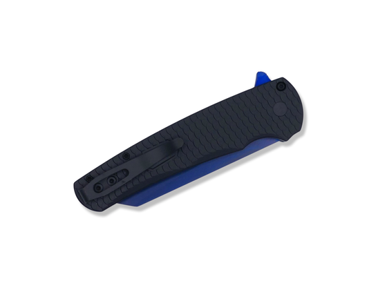 Malibu Flipper - Dragon Scale Handle / Abalone Button / Sapphire Blue Blade