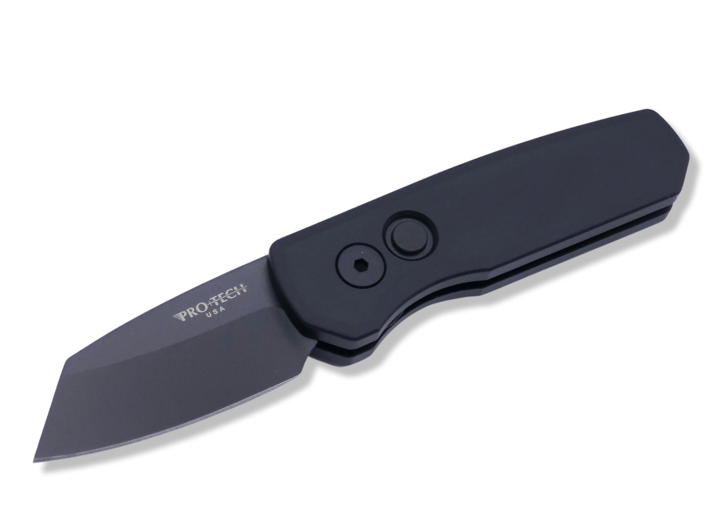 Runt 5 - Smooth Black Handle / Black Magnacut / Reverse Tanto - Crimson Tactical