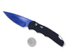 Tactical Response 5 - Black Handle with Slide Safety and Steel Glass Breaker / Deep Carry Clip / Sapphire Blue Blade