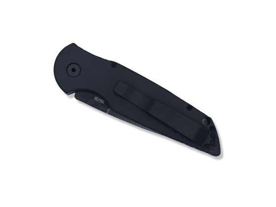 Tactical Response 3 Left Handed “ SWAT “- 3.5” Clip Point blade / Black Handle with Grooves / Black Blade / Black Hardware