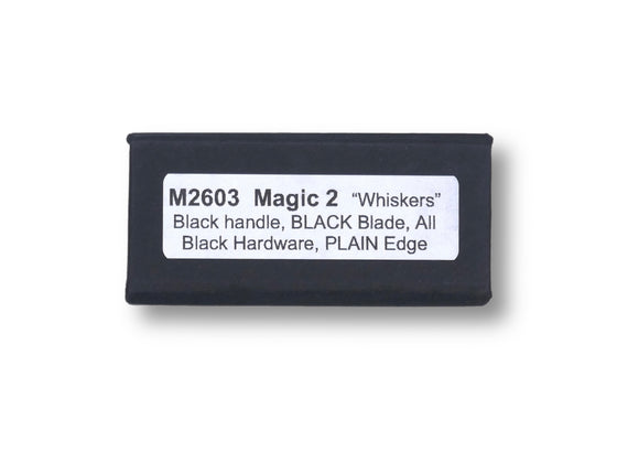 Magic 2 - 3.75” Blade Scale Release Auto / Solid Black Handle / Black Blade