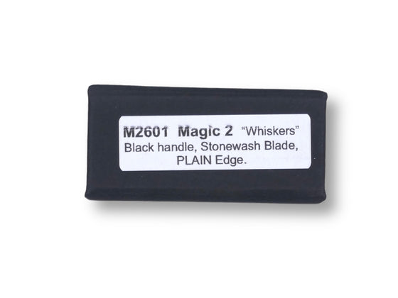 Magic 2 - 3.75” Blade Scale Release Auto / Solid Black Handle / Stonewash