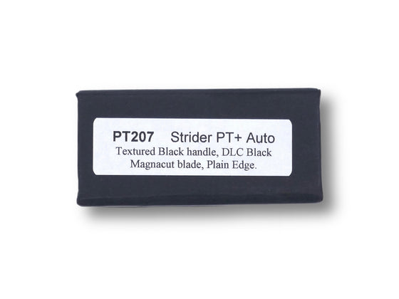 Strider PT+ - Textured Black handle / DLC Magnacut / Black Hardware + Clip - Crimson Tactical