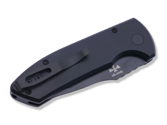 SBR - Black Handle With Knurling / Black S35VN Blade