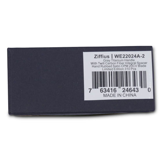 Ziffius - Gray Titanium Handle / Hand Rubbed Satin