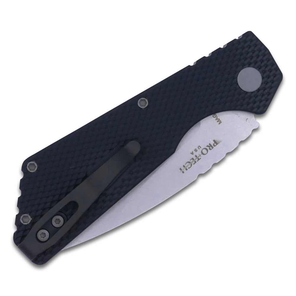 
                      
                        Strider PT+ - Black Textured Handle / Stonewash Magnacut Blade / Blasted Hardware + Clip - Crimson Tactical
                      
                    