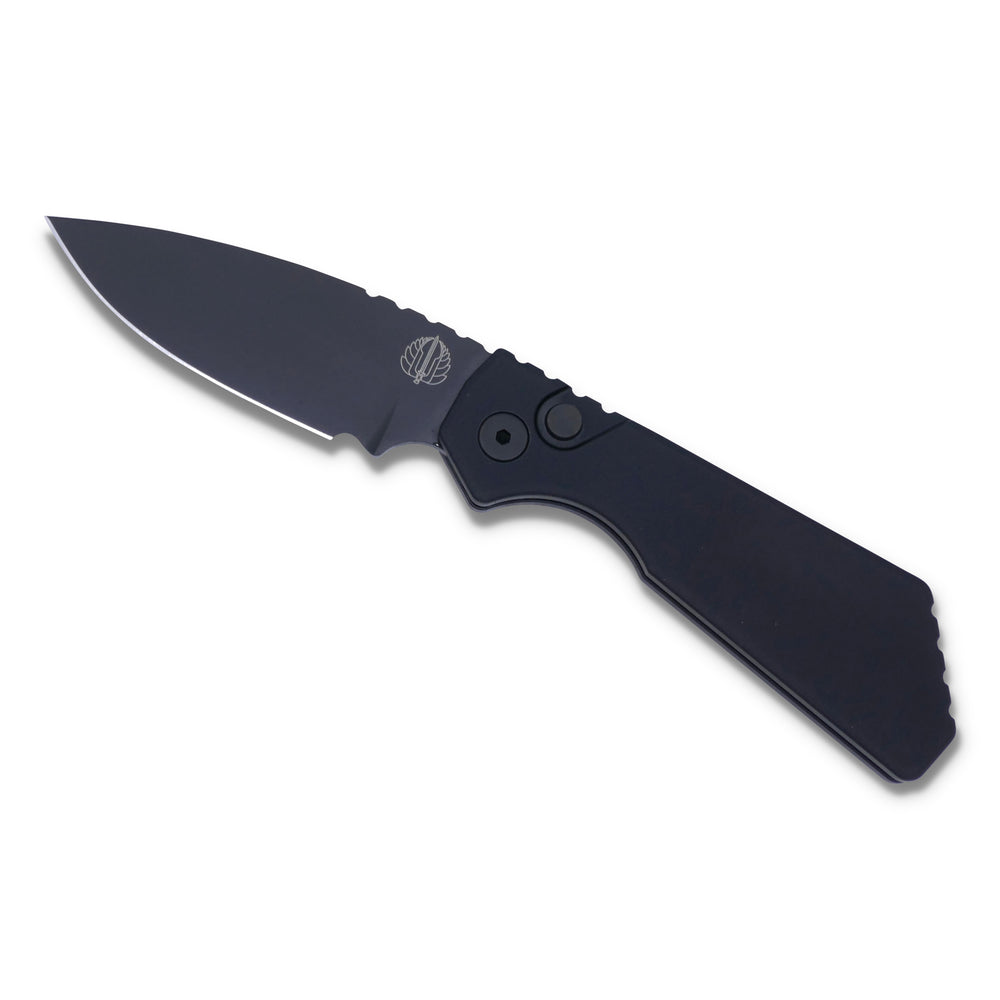 Strider PT+ - Black Solid handle / DLC Magnacut / Black Hardware + Clip - Crimson Tactical