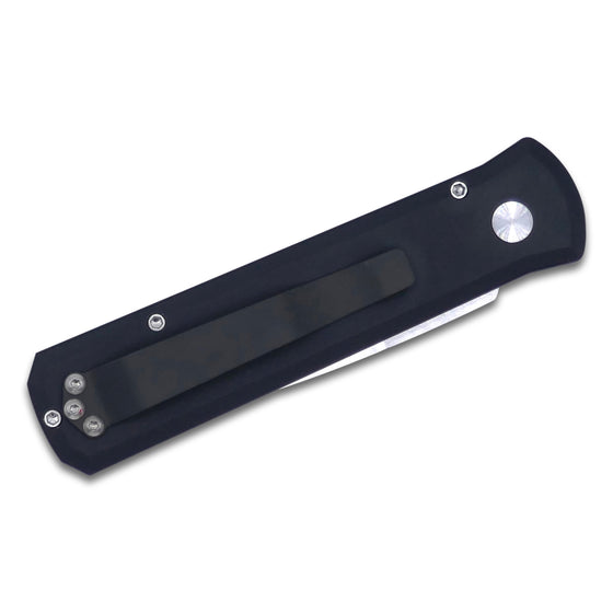 Godson - Black Handle / Satin 3.15” Blade / Satin Hardware / Pearl Button