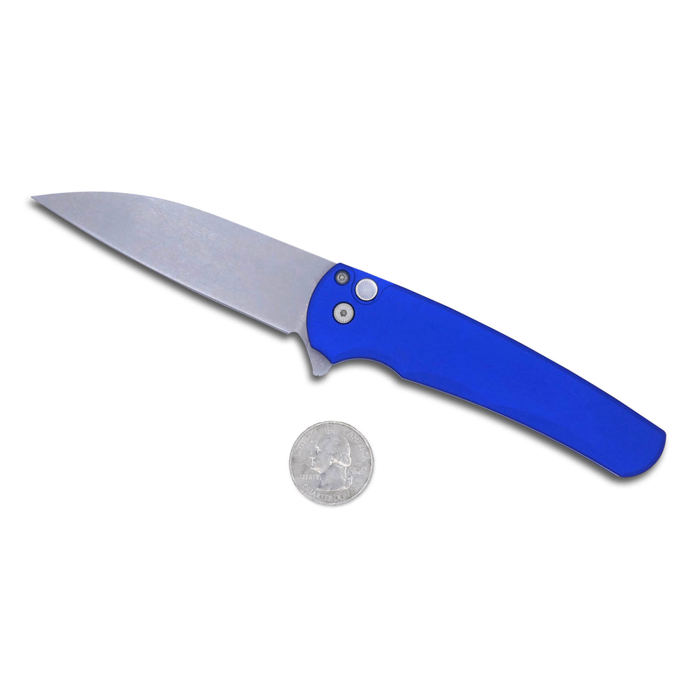 
                      
                        Malibu Flipper - Solid Blue Aluminum, Magnacut Stonewash Wharncliffe - Crimson Tactical
                      
                    