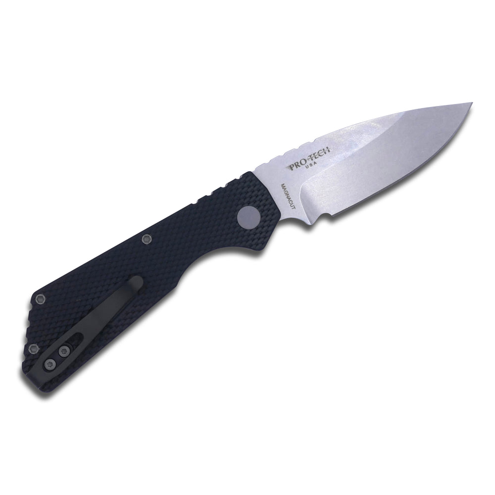 
                      
                        Strider PT+ - Black Textured Handle / Stonewash Magnacut Blade / Blasted Hardware + Clip - Crimson Tactical
                      
                    