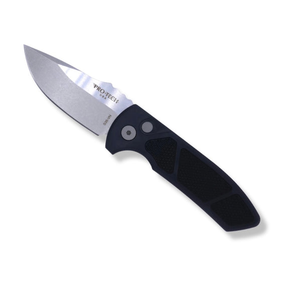 SBR - Black Handle With Knurling / Stonewash S35VN Blade